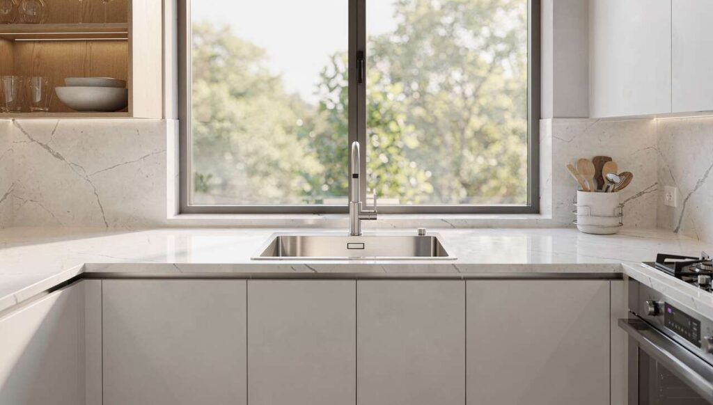 Warum Architekten die Spüle unter dem Fenster für einen Planungsfehler halten