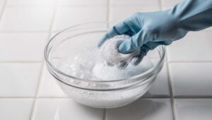 Fliesenfugen aufhellen: Warum Reinigungsprofis Natron mit Wasserstoffperoxid mischen