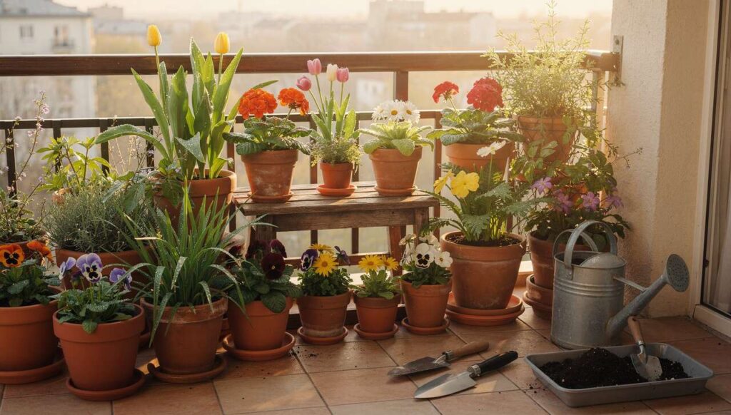 Balkon fit für den Frühling: Drei einfache Schritte, die Gärtner im März empfehlen