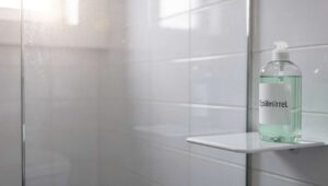 Duschwand aus Glas streifenfrei: Ein Tropfen Spülmittel im Wischwasser macht den Unterschied