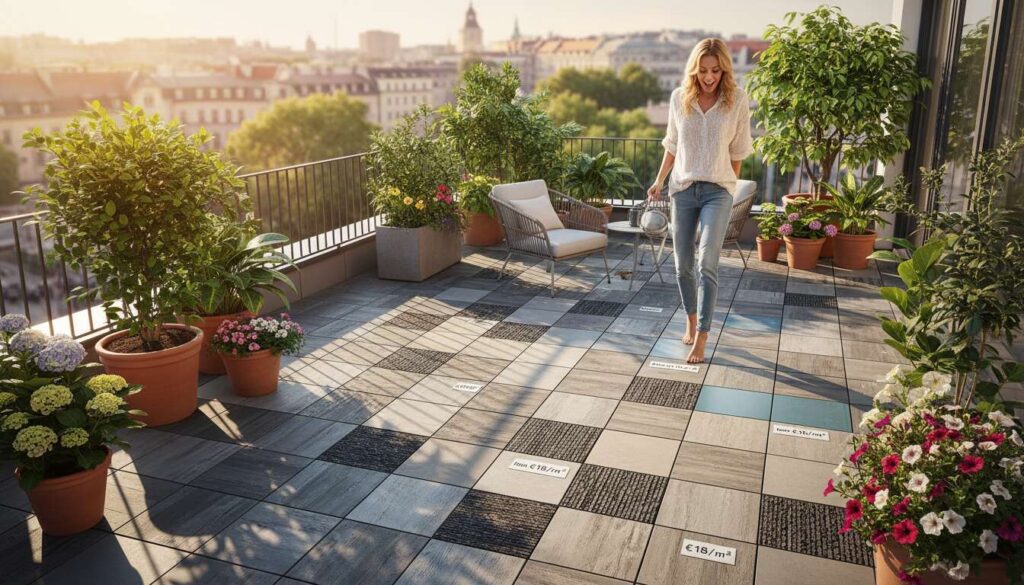 Balkonboden im April erneuern: Click-Fliesen ab 18 Euro pro Quadratmeter im Vergleich