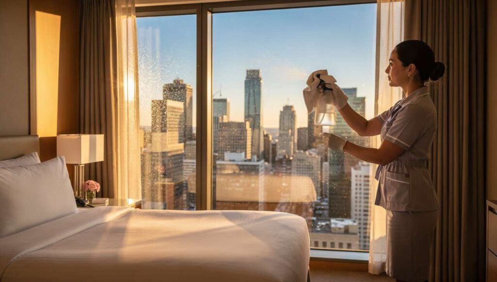 Fenster ohne Schlieren: Hotelreinigungskräfte verraten ihren Trick mit einem Drogerieprodukt