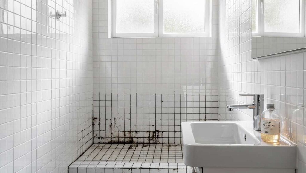 Fliesenfugen im Bad schwarz verfärbt? Dieses Mittel wirkt – und es ist weder Chlor noch Essig